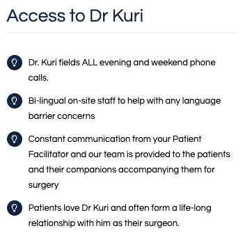 Dr. Kuri Benefits of Choosing