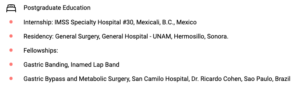 Dr. Maytorena Experience