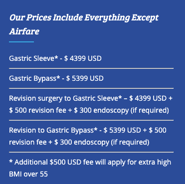 Cost of Go Light Bariatrics